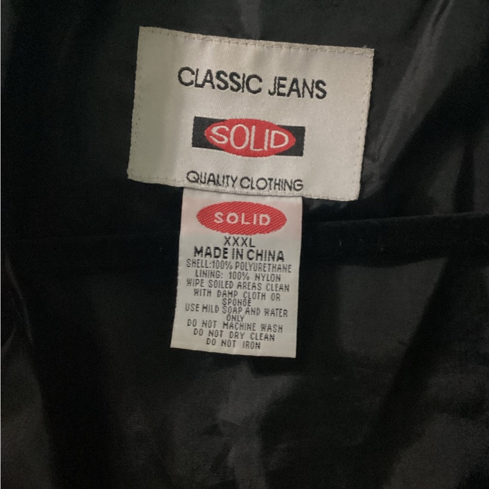 Solid Black Pleather Jacket - image 2